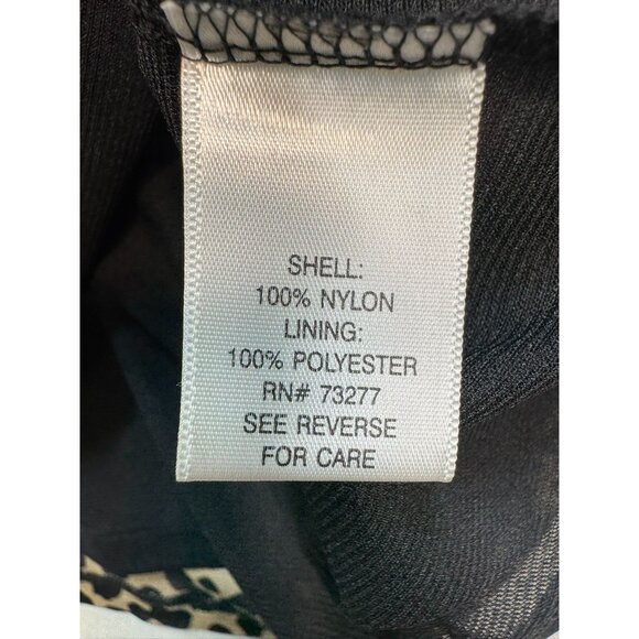 Croft & Barrow Womens Leopard Print Top Blouse L Black Tan Stretch - Picture 3 of 10